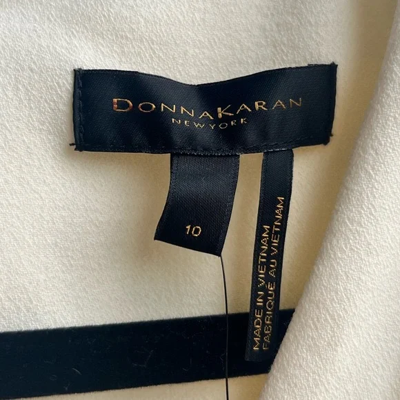 🆕 Donna Karan New York Ivory Sheath Dress Midi Work Wedding S2 S6 S8 S10 Office - Picture 15 of 16